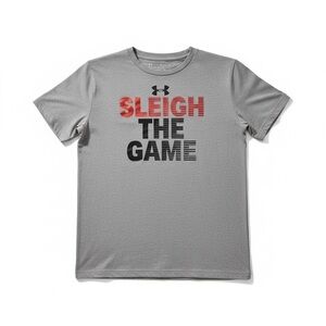 Under Armour heatgear loose Gray T-Shirt with Red and Black Design